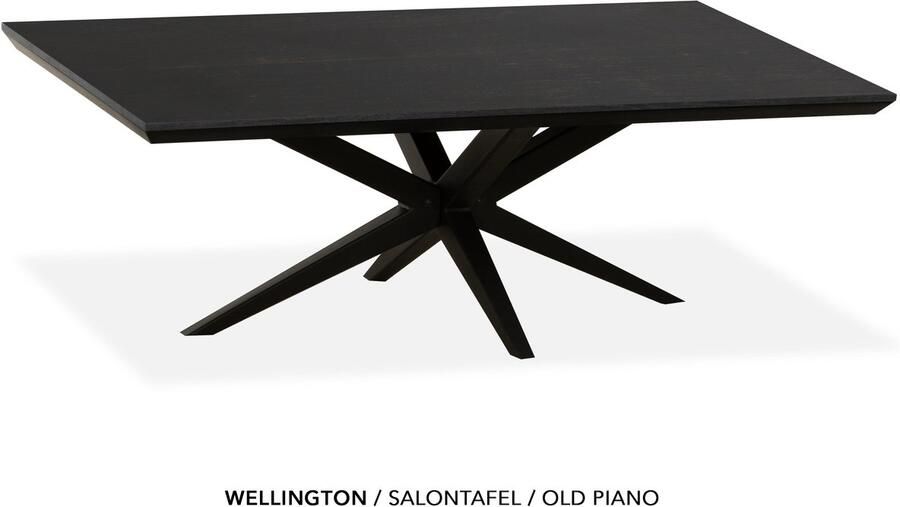 Maxfurn Zeer krasvaste salontafel met verjongde rand Old piano 135x67cm