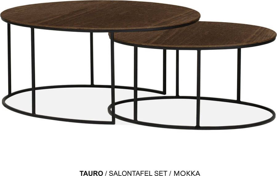 Maxfurn Set ovale salontafel Mokka