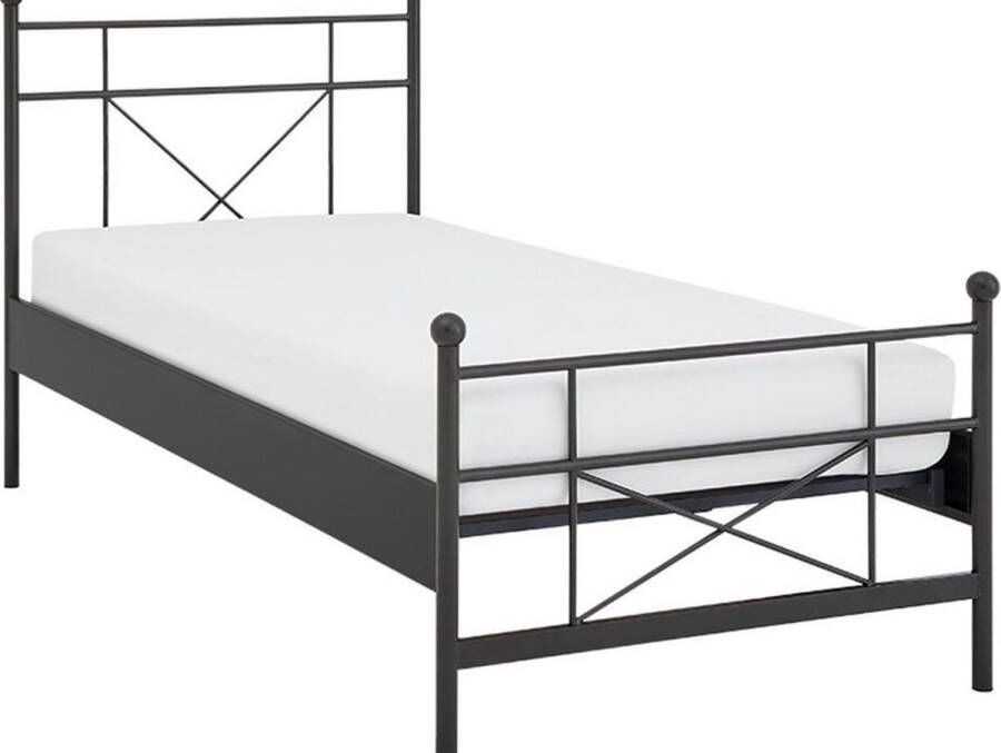 Maxi Bed Milano 1-persoons 90 x 200 cm antraciet