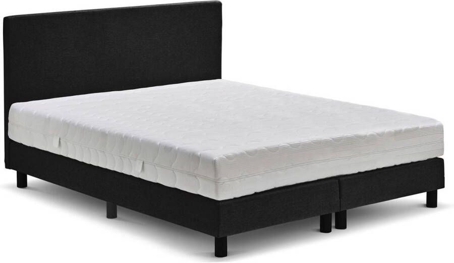 Maxi Beter Bed Cisano Complete Boxspring met Silver Pocket Deluxe Foam Matras 180x210 cm Zwart