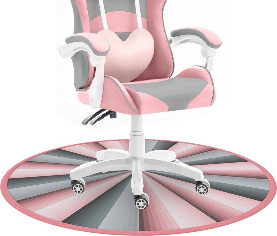 Maxi Huis Antislip bureaustoelmat vloerbeschermer Roze Grijs 100 cm