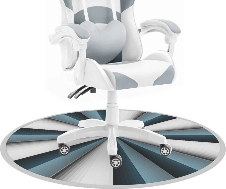 Maxi Maja Antislip bureaustoelmat vloerbeschermer Wit Grijs 100 cm