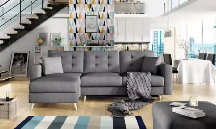 Maxi Maja Asgard hoekbank links grijs.