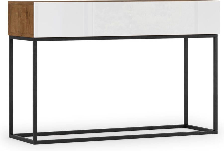 Maxi Huis Avorio SF-AVO-W-KON120 Kaptafel Ambachtelijk eiken Wit Glans 40 cm