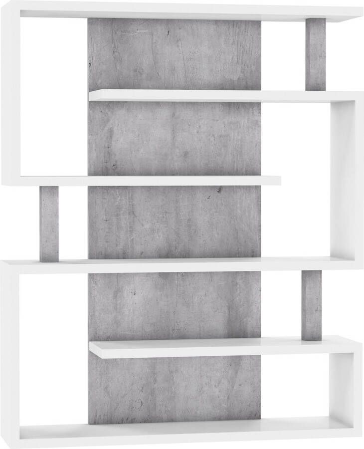 Maxi Huis Boekenkast Voor woonkamer Wit Beton 152 cm