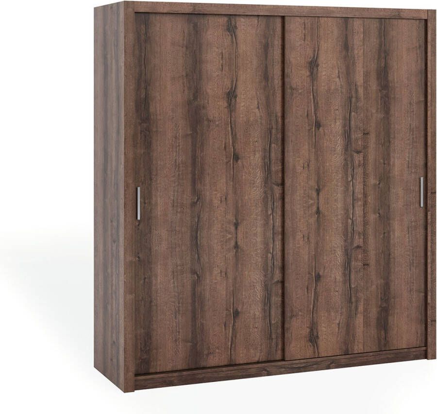 Maxi Maja Bono 200 schuifkast kledingkast met planken hangers breedte 200 cm voor de slaapkamer monastery eik