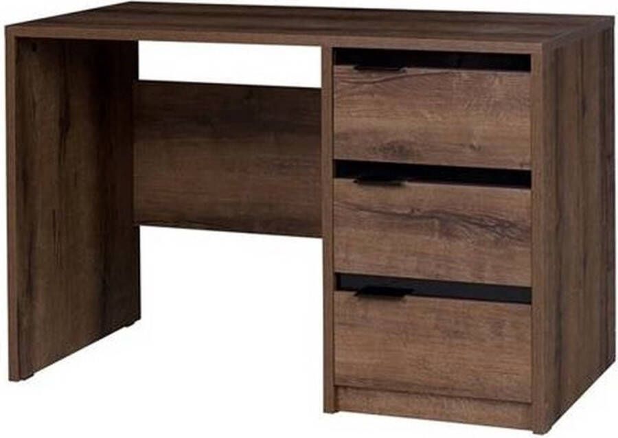 Maxi Huis Bureau met lades 120 cm Klooster Eiken + zwarte glans