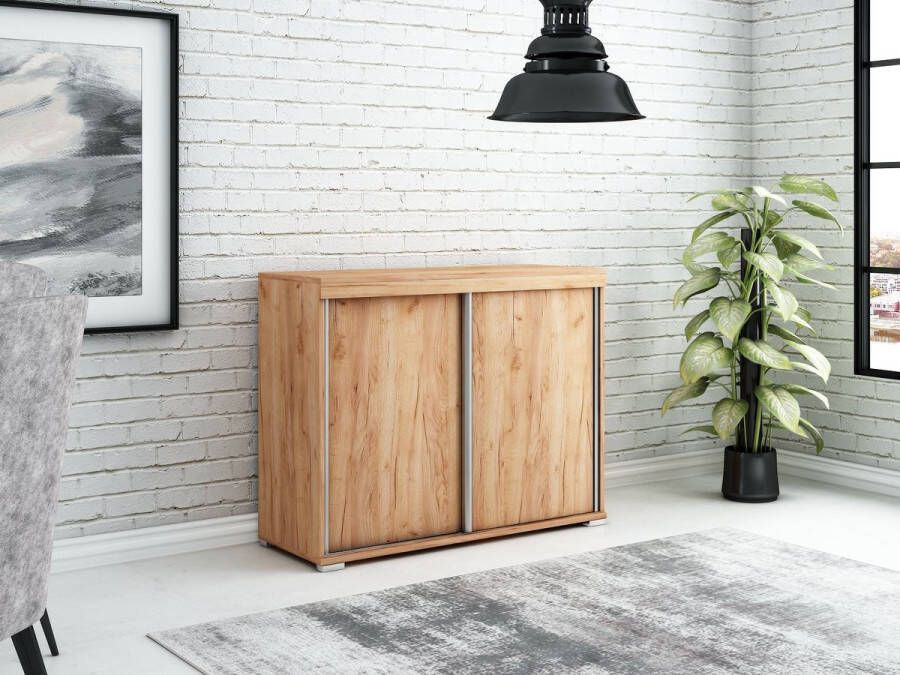 Maxi Maja Craft gouden ladekast DIEGO 80 cm Ruime ladekast met planken