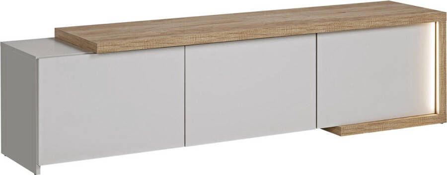 Maxi Huis DASAR F01 RTV 3D TV-meubel staand drie deuren breedte 180 cm voorzien van LED-verlichting