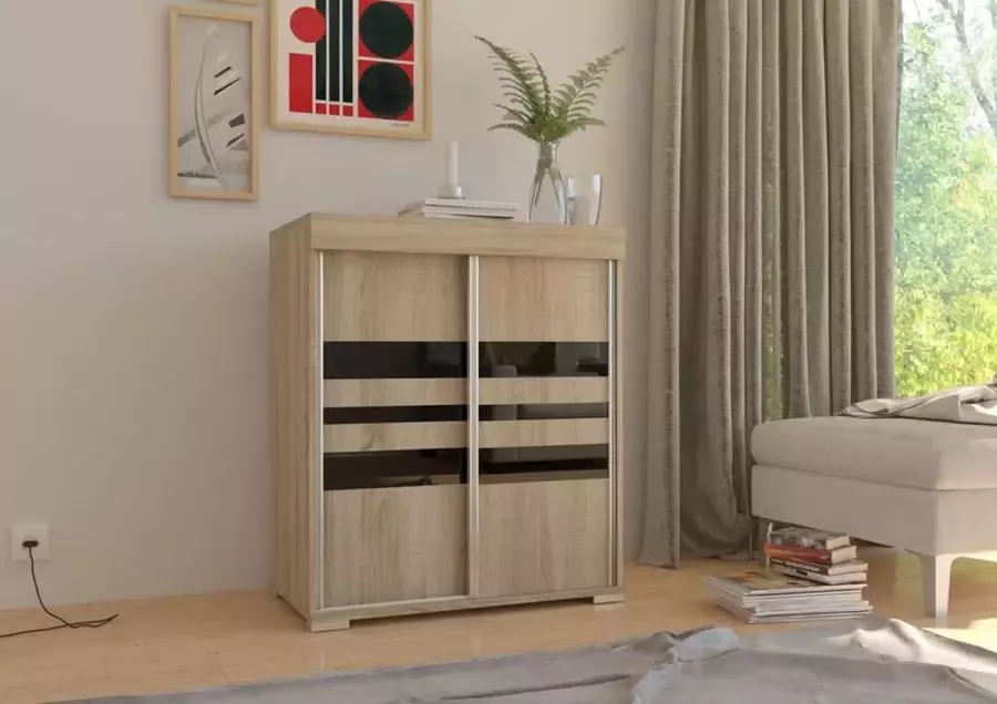 Maxi Huis Dressoirs Hugo Schuifdeuren 80x94x45 cm - Foto 2