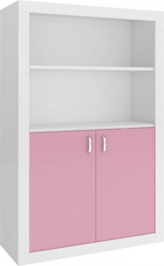 Maxi Huis Filip 90 boekenkast kinderkamer kast roze wit