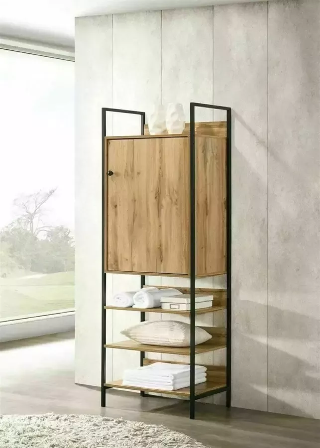 Maxi Huis Kledingkast Boekenkast Hout Metaal Modern 40 cm