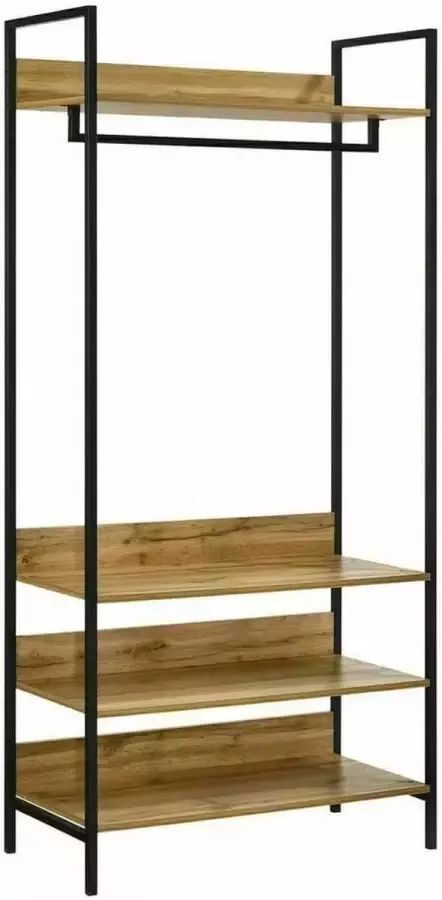 Maxi Huis Kledingkast -Industrieel Boekenkast Hout Metaal Modern 60 cm