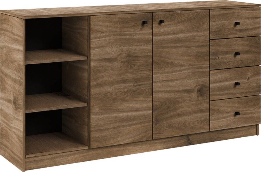 Maxi Maja Ladekast met planken en laden 160 cm Kleur Brandy Castello