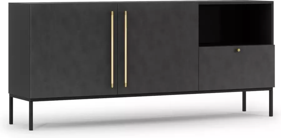 Maxi Huis Lanzzi SF-LAN-B-KOM180 -Kasten Dressoir Zwart mat 180 cm