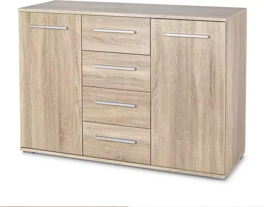 Maxi Huis Lima KM4 grote ladekast 4 lades kleur sonoma
