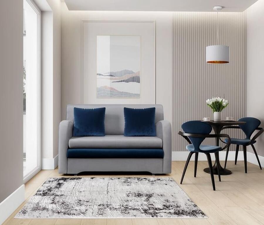 Maxi Huis Modern Vloerkleed Bardot Grijs Vlek- en Slijtvast Hoge Kwaliteit 120 x 180