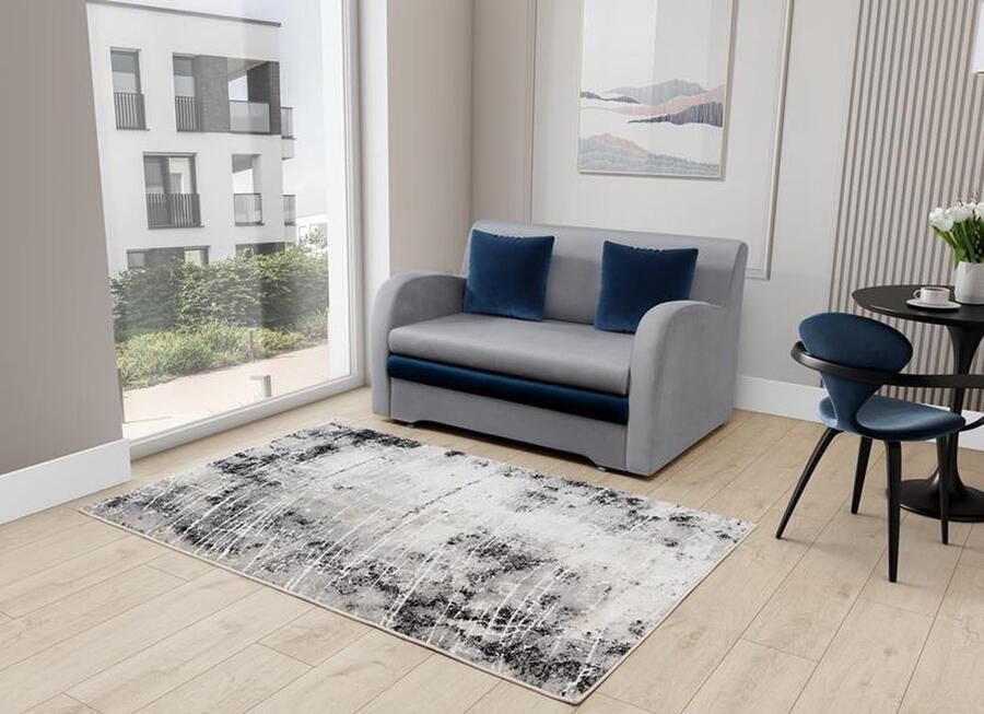 Maxi Huis Modern Vloerkleed Bardot Grijs Vlek- en Slijtvast Hoge Kwaliteit 80 x 150
