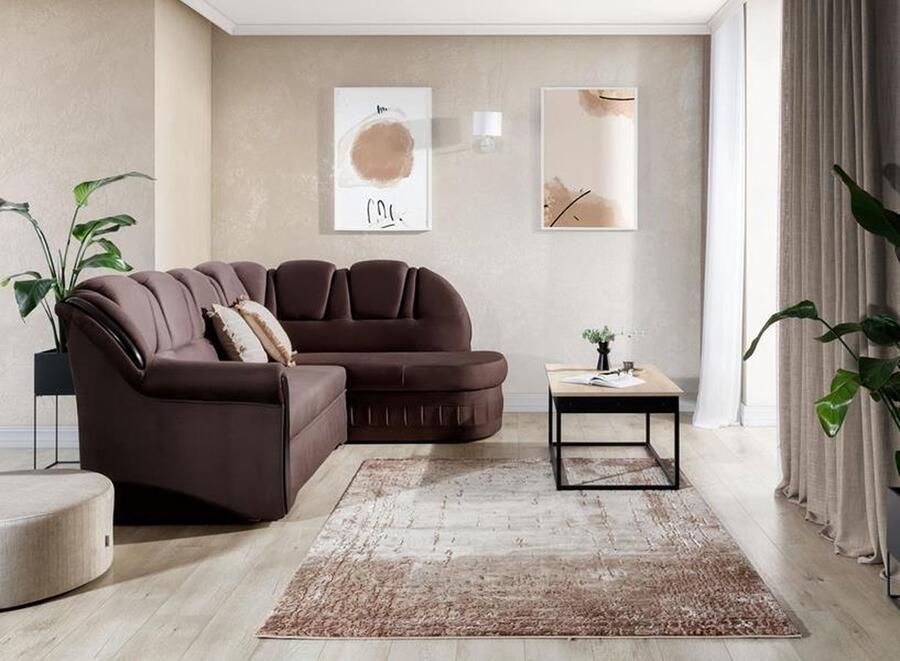 Maxi Huis Tapijt Codrila Beige Driedimensionaal motief Bestand tegen vervorming Hoge kwaliteit 120 x 180
