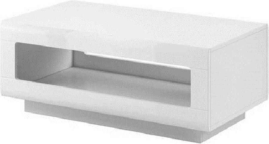 Maxi Huis Tulsa Salontafel 110 x 60 Wit Wit Glanzend