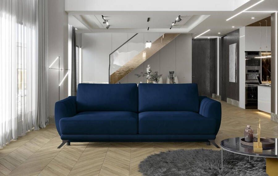 Maxi Huis Megis bank met slaapfunctie 3-zitsbank 250 cm marineblauw