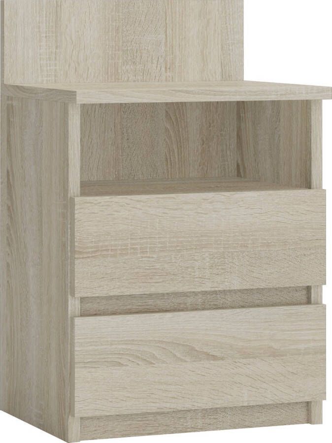 Maxi Huis Nachtkastje met lades planken Sonoma 40 x 59 x 32 cm