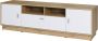 Maxi Huis Paris 6 tv-meubel tv-kast breedte 170 cm wit + hout planken speciale aanbieding! - Thumbnail 1