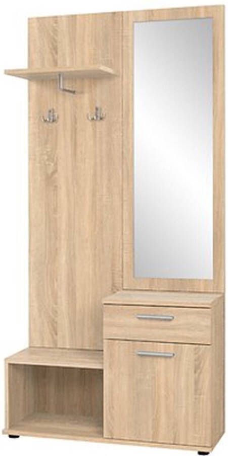 Maxi Maja PPK M120 gangmeubilair kledingkast hanger met spiegel schoenenkast