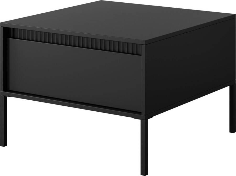 Maxi Maja Salontafel Woonkamertafel Lade Metalen poten Kleur zwart 68 cm