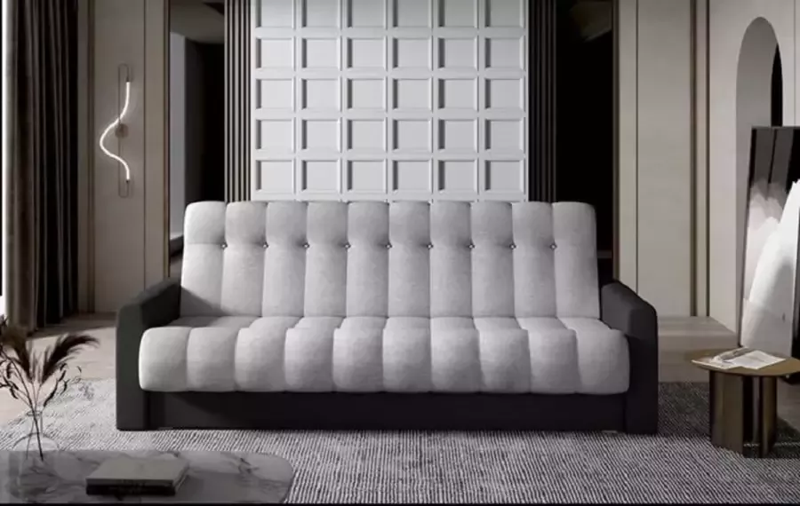 Maxi Maja sofa-bank Garett met de slaapfunctie grijs-zwart 210 cm