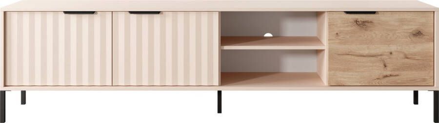 Maxi Huis TV-meubel 203 RAVE Planken Soft close Beige + Viking eik 203 cm