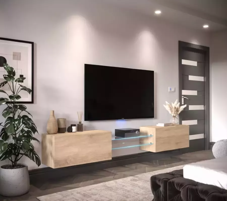 Maxi Huis Tv Meubel AN95NEW-21S-M5-1B Led Sonoma 249 cm