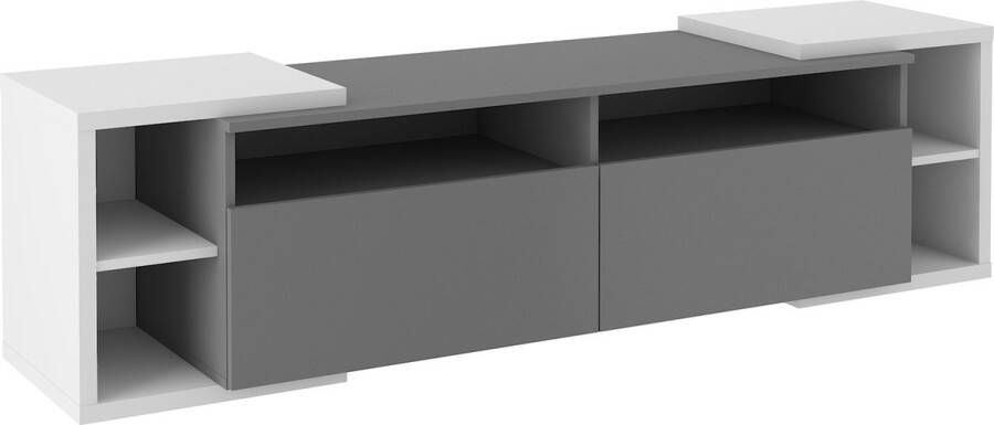 Maxi Huis TV-meubel Lades 180 cm antraciet lichtgrijs + antraciet