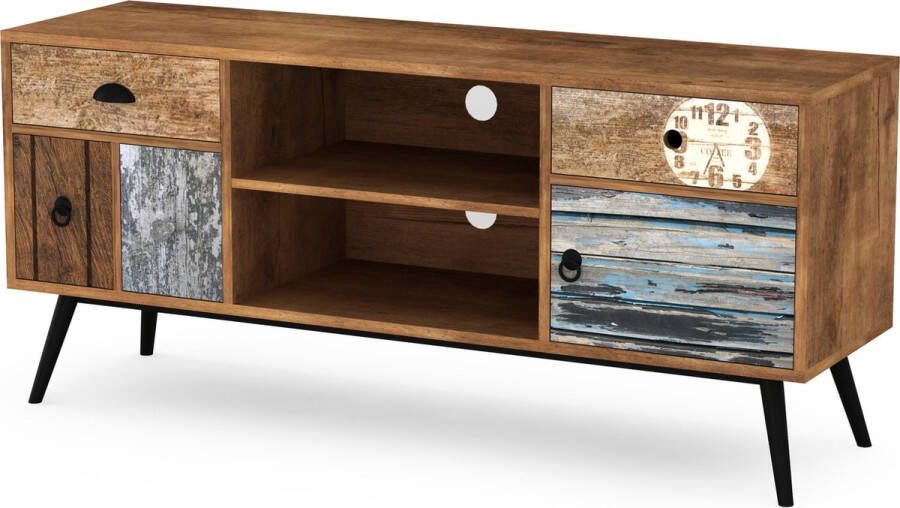 Maxi Huis TV-meubel met hoge poten Veelkleurig TV-meubel Design 120 cm