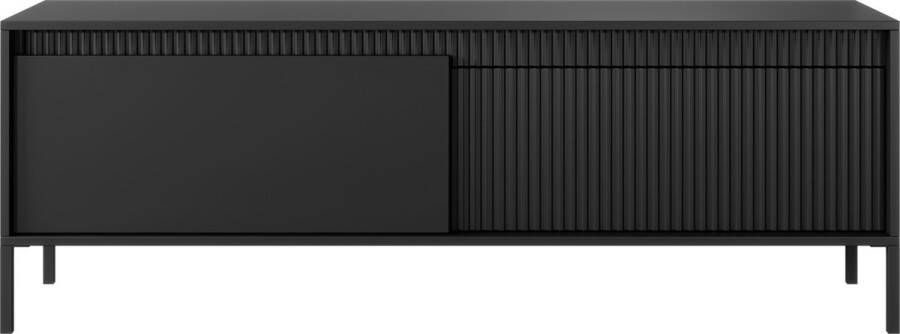 Maxi Maja TV-meubel TV met planken Metalen poten Kleur zwart 154 cm