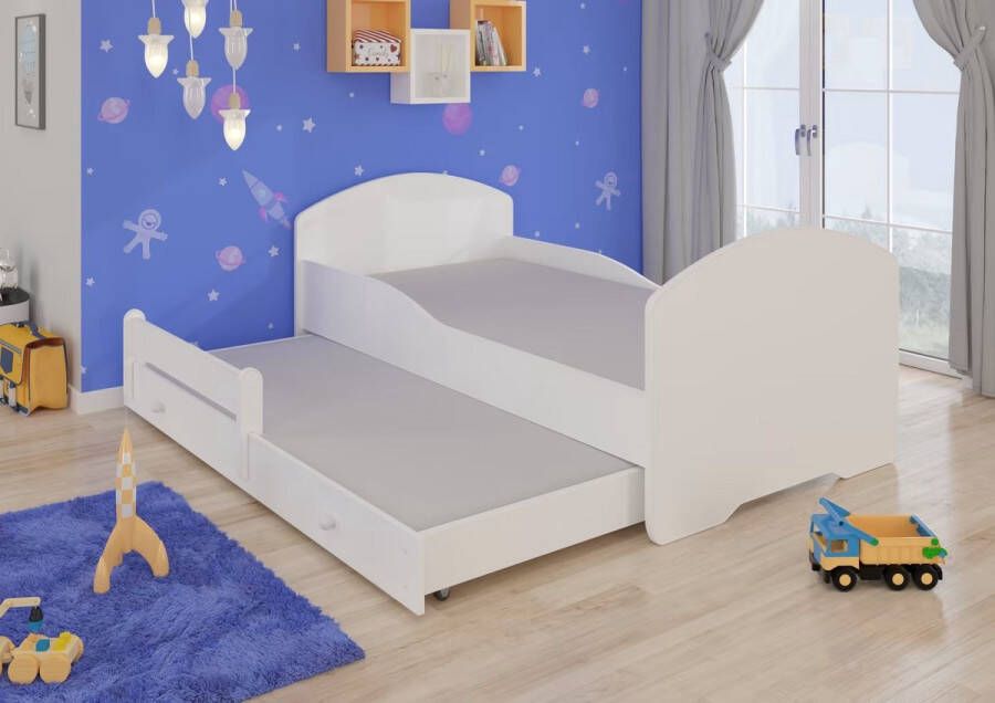 Maxi Huis Tweepersoonsbed met PEPE II-matrassen 160x80 kinderbed wit