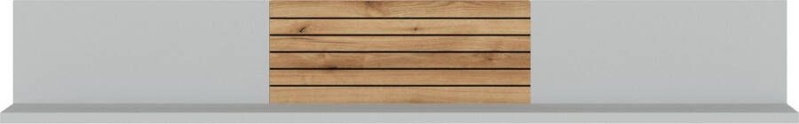 Maxi Huis VERO P01 Hangplank wandplank lengte 160 cm decoratieve plank voor souvenirs voor in de woonkamer of kamer. Grijs eiken
