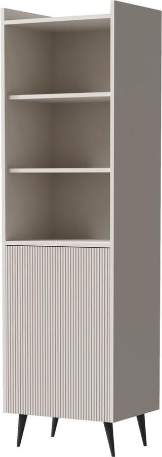 Maxi Maja Boekenkast met gegroefde fronten Boekenkast met planken Boekenkast 52 cm kasjmier