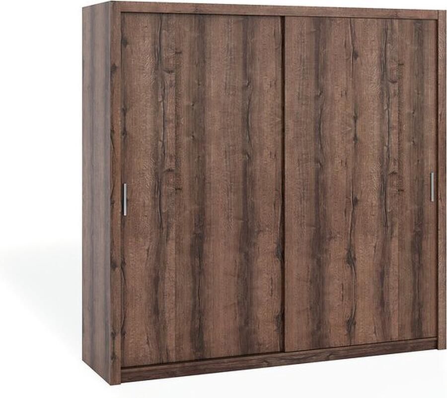 Maxi Maja Bono kledingkast schuifkast 220 cm 2 deuren monastery eik zelfmontage