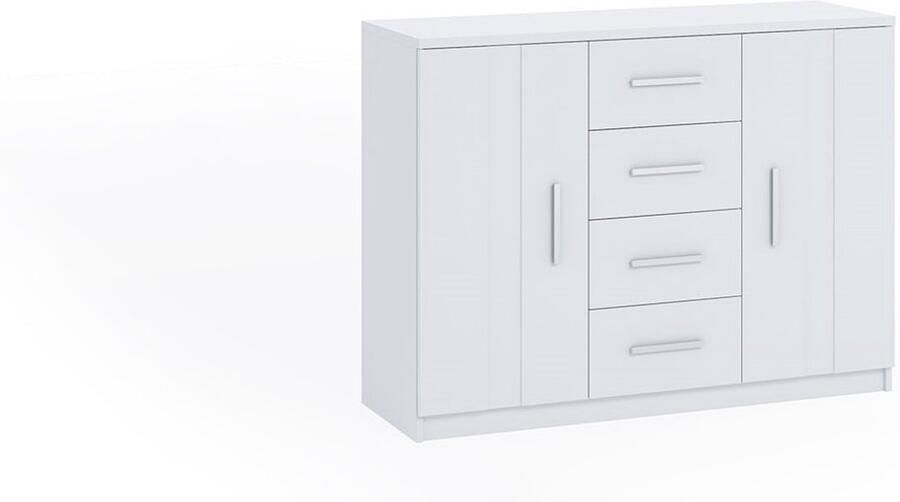 Maxi Maja Bono ladekast 120 cm 4 laden 2 deuren wit en ergonomisch design
