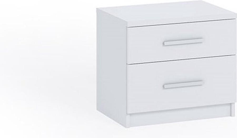 Maxi Maja Bono nachtkastje kast met twee lades 1 stuk wit 50 x 45 cm ergonomisch