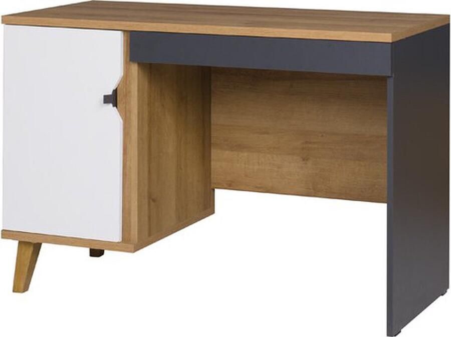 Maxi Maja Bureau lade 110 cm wit met grafiet en gouden eik 1 stuk kunststof poten