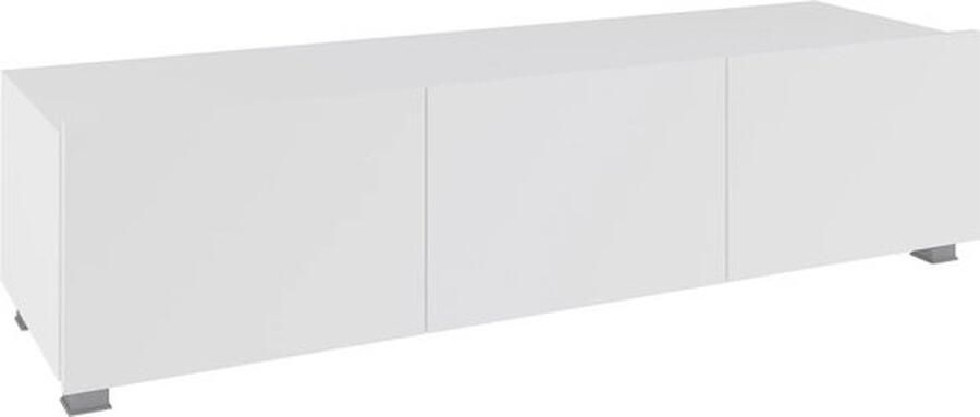 Maxi Maja Calabrini TV meubel modern tv kast 150 cm 1 stuk wit hoogglans met push-to-open fronten