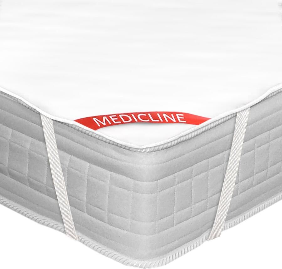 Maxi Maja Matrasbeschermer Anti-allergene hygiënische en waterdichte matrasbeschermer matras topper 200 x 220 cm wit microvezel