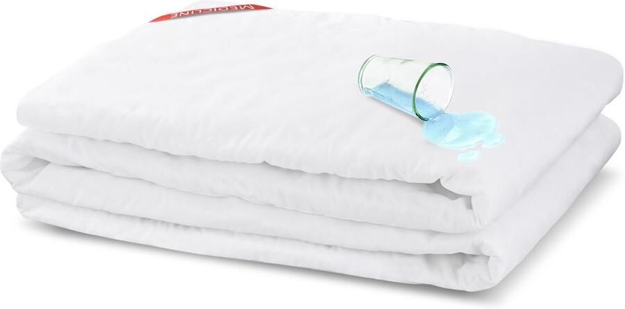 Maxi Maja Matrasbeschermer Anti-allergene hygiënische en waterdichte matrasbeschermer matras topper 160 x 200 cm wit microvezel