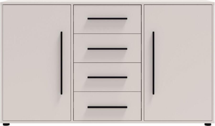 Maxi Maja Maxione ladekast breedte 150 cm 3 laden 2 deuren legplanken beige Cashmere ergonomisch jeugdmeubilair woonkamermeubilair dressoir