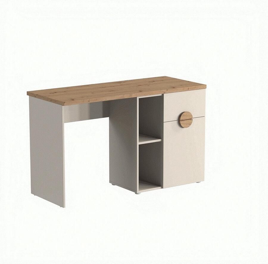 Maxi Maja Melo ME8 bureau computerbureau hoekbureau opklapbaar bureau jeugdbureau kantoormeubelen Kasjmier Artisan eiken