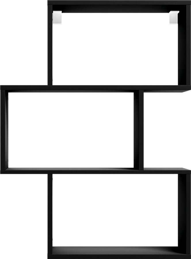 Maxi Maja Moderne Boekenkast Evertti voor de woonkamer Zwart Boekenkast met planken Boekenkast 80 cm