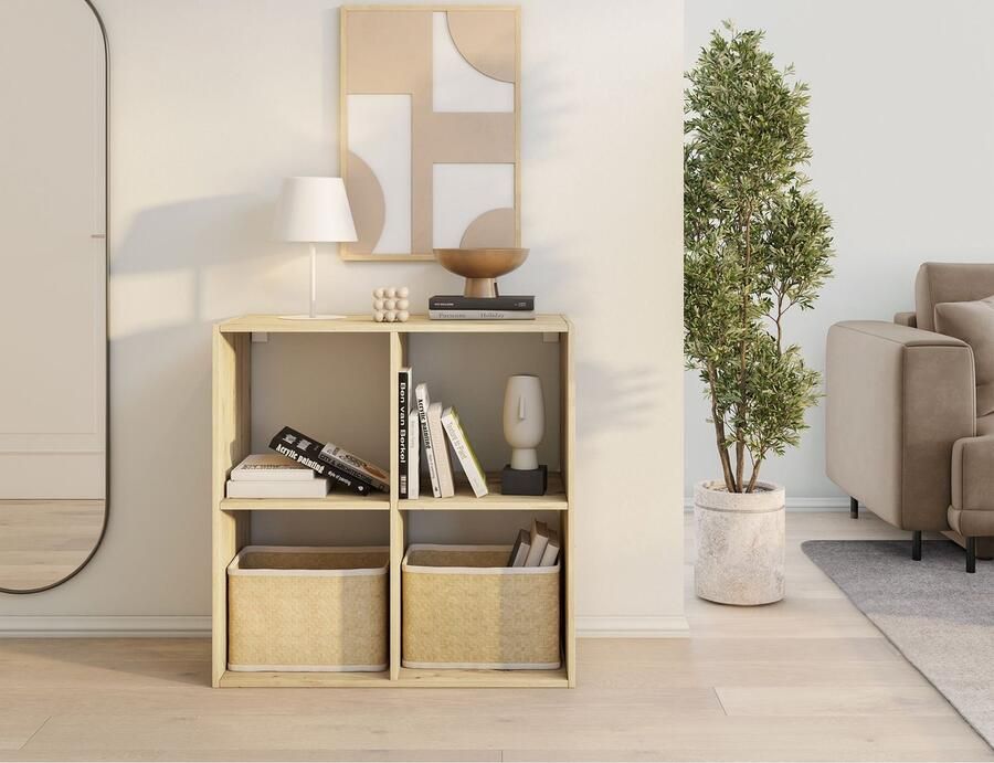 Maxi Maja Moderne Boekenkast voor de woonkamer JUGIS Boekenkast met planken Artisan Oak Boekenkast 80 cm