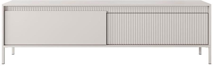 Maxi Maja SENSO TV-meubel TV met planken 1 stuk beige 187 cm met metalen poten en PUSH TO OPEN functie